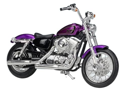 JEWOSS Für Harley Davidson 2015 Sportster Iron 883 Maßstab 1:18 Motorradmodell Souvenir Spielzeug Sammlerstücke Mini Moto Druckguss Motorrad-Modelle (Color : Purple, Size : S) von JEWOSS
