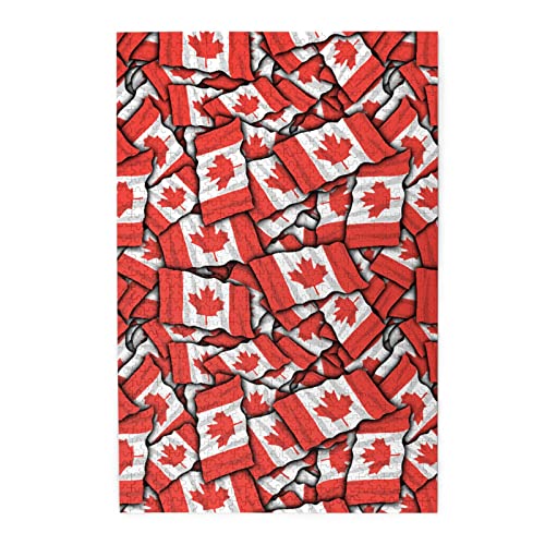 Kanadische Flagge Druck Exquisite Jigsaw Puzzle Jigsaw Puzzle Boxed Wooden Jigsaw Puzzle 1000 Pieces von JEWOSS