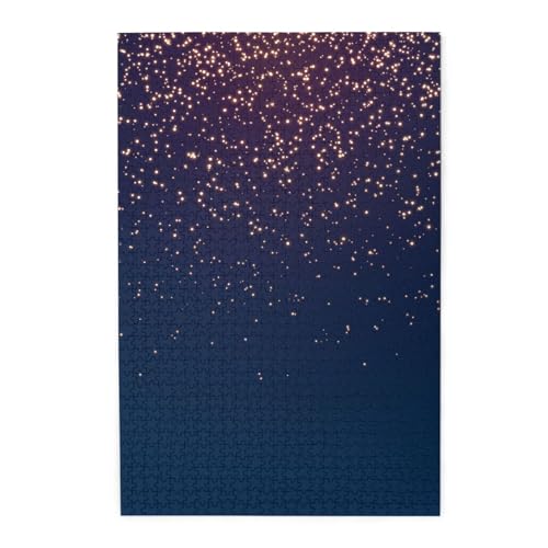Marineblauer Himmel und Sterne, exquisites Puzzle, Holz-Puzzle, 1000 Teile von JEWOSS