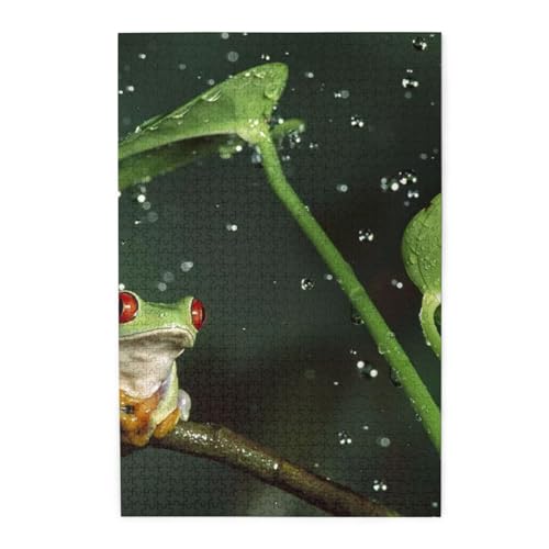 Peace Tree Frog Print Exquisite Jigsaw Puzzle Jigsaw Puzzle Boxed Wooden Jigsaw Puzzle 1000 Pieces von JEWOSS