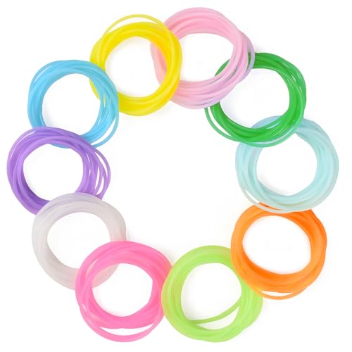 JEYORZY 30 bunte Silikon-Freundschaftsarmbänder im 80er-Jahre-Style - leuchtend, ideal für Halloween, Weihnachten, Disco-Partys, für Erwachsene und Kinder (10 Farben Zufällige Farbe) von JEYORZY