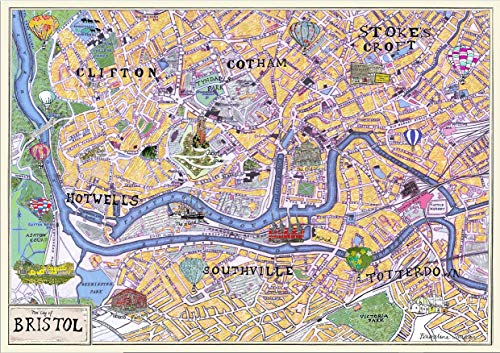 JG Bristol Street Map Puzzle 1000 Teile von JG