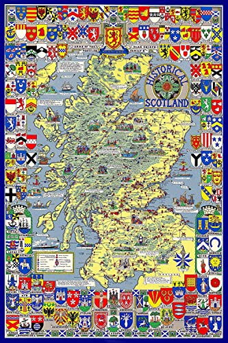 JG Historische Karte von Schottland, 1000 Teile, Puzzle, 690 mm x 480 mm von JG