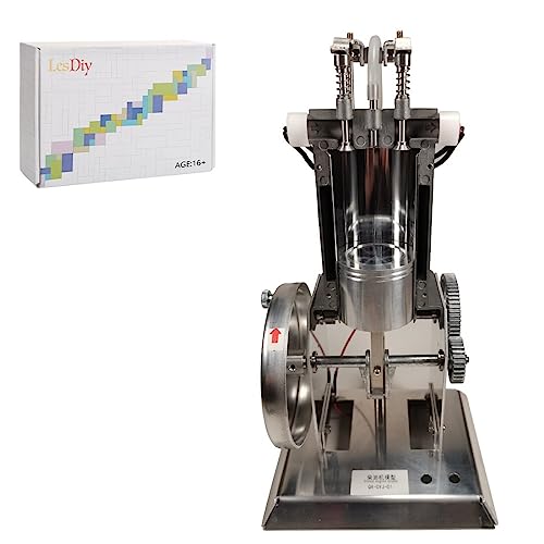 J31008 Verbrennungsmotor, Einzylinder-Viertakt-Metall, kreative Heimdekoration, physikalisches Experimentierspielzeug, für Maschinenliebhaber von JGDLBXJY