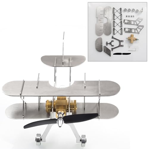 JGDLBXJY Stirling Airaft-Modell, Metall-Stirling-Flugzeugmodell-Set, Imitationsmodell Airaft-Modell, Experiment, Bildungsmodell, Spielzeug für Kinder und Erwachsene von JGDLBXJY