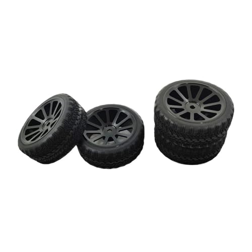 JGHFReW 12 -mm -Sechskant -Kompatible -Upgrade -Teile mit 67 -mm -Metallfelgen und Gummireifen Kompatibel mit 144001 124019 124017 A959 RC -Modelle(Black) von JGHFReW