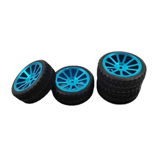 JGHFReW 12 -mm -Sechskant -Kompatible -Upgrade -Teile mit 67 -mm -Metallfelgen und Gummireifen Kompatibel mit 144001 124019 124017 A959 RC -Modelle(Blue) von JGHFReW