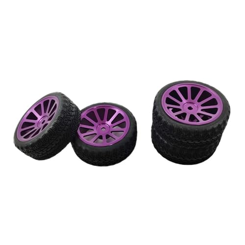 JGHFReW 12 -mm -Sechskant -Kompatible -Upgrade -Teile mit 67 -mm -Metallfelgen und Gummireifen Kompatibel mit 144001 124019 124017 A959 RC -Modelle(Purple) von JGHFReW