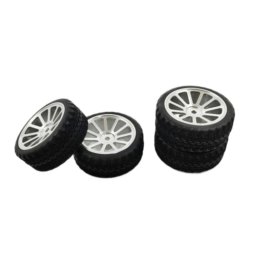 JGHFReW 12 -mm -Sechskant -Kompatible -Upgrade -Teile mit 67 -mm -Metallfelgen und Gummireifen Kompatibel mit 144001 124019 124017 A959 RC -Modelle(Silver) von JGHFReW