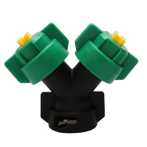 JGHFReW 1pc Y-förmige Bi-Nozzle-Druck Flache Lüfterspray-Sprühdüse Doppelkappe Sprinkler für landwirtschaftliche Verwendung kompatibel mit RC Greenery Care UAV-Drohnen(02 Yellow Nozzle) von JGHFReW