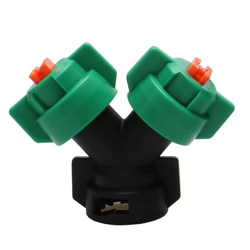JGHFReW 1pcs y Form Bi-Düse Druck Flacher Lüftersprühdüse Doppelkappe Sprinkler kompatibel mit RC Greenery Care Drone UAV Farmbauernbezogenes Sprühen(01 ORANGE Nozzle) von JGHFReW