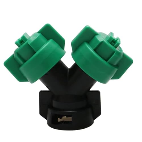 JGHFReW 1pcs y Form Bi-Düse Druck Flacher Lüftersprühdüse Doppelkappe Sprinkler kompatibel mit RC Greenery Care Drone UAV Farmbauernbezogenes Sprühen(015 Green Nozzle) von JGHFReW