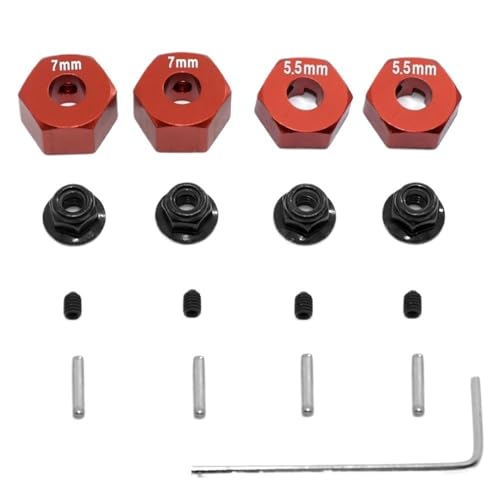 JGHFReW 2WD 1/10 Skalierungs -Upgrade -Teile kompatible Sechskantrad -Hub -Stifte 1654 3654 mit M4 Flanschlockmuttern Set -Ersatz JGHFReW 2WD 1/10 Skalierungs -Upgrade -Teile kompatible Sechskantrad -Hub -Stifte 1654 3654 mit M4 Flanschlockmuttern Set -Ersatz von JGHFReW
