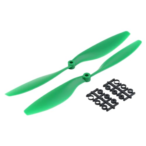 JGHFReW 2pcs 1045 10 Zoll Propeller Propeller CW CCW Ersatzteile kompatibel mit F450 F550 RC Quadcopter und ähnliche Modelle passt zu A2212 KV1000 Motor 1 -Paar.(1045 Green 1 Pairs) von JGHFReW