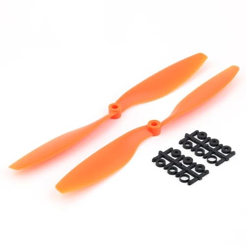 JGHFReW 2pcs 1045 10 Zoll Propeller Propeller CW CCW Ersatzteile kompatibel mit F450 F550 RC Quadcopter und ähnliche Modelle passt zu A2212 KV1000 Motor 1 -Paar.(1045 Orange 1 Pairs) von JGHFReW