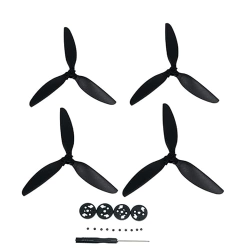 JGHFReW 3 Propeller Leichtes Ersatzkompatibel mit D 2 SE -Drohnenteilen und Zubehör kompatibel(4PCS Black) von JGHFReW