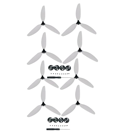 JGHFReW 3 Propeller Leichtes Ersatzkompatibel mit D 2 SE -Drohnenteilen und Zubehör kompatibel(8PCS White) von JGHFReW