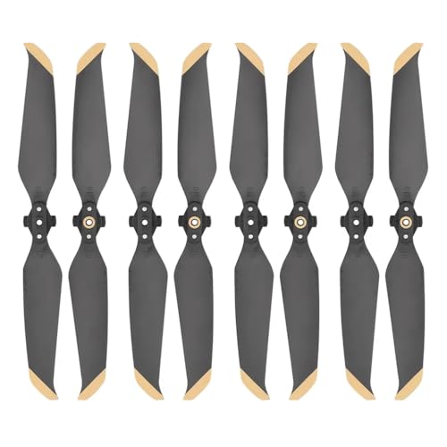 JGHFReW 4 Paar geräuscharme 7238F-Propeller Kompatibel mit kompatible Air 2s- und Air 2-Drohnen, Schnellspannflügelzubehör(4 Pair Gold) von JGHFReW