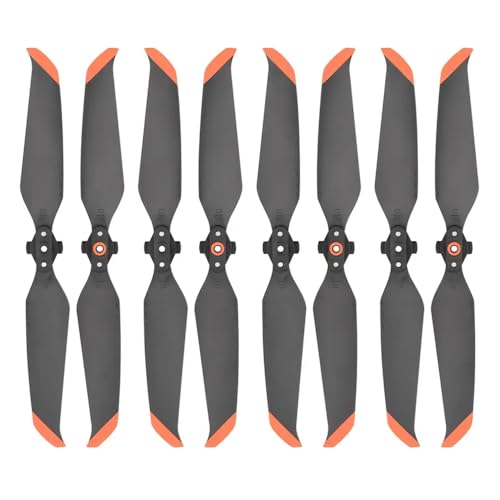 JGHFReW 4 Paar geräuscharme 7238F-Propeller Kompatibel mit kompatible Air 2s- und Air 2-Drohnen, Schnellspannflügelzubehör(4 Pair Orange Edge) von JGHFReW