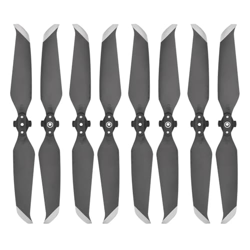 JGHFReW 4 Paar geräuscharme 7238F-Propeller Kompatibel mit kompatible Air 2s- und Air 2-Drohnen, Schnellspannflügelzubehör(4 Pair Silver) von JGHFReW