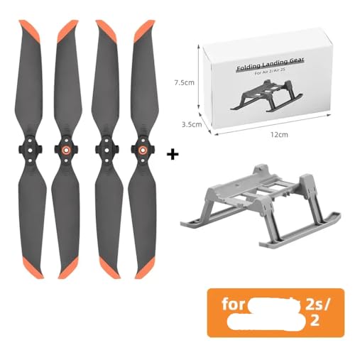 JGHFReW 4 Paar geräuscharme 7238F-Propeller Kompatibel mit kompatible Air 2s- und Air 2-Drohnen, Schnellspannflügelzubehör(Set A) von JGHFReW