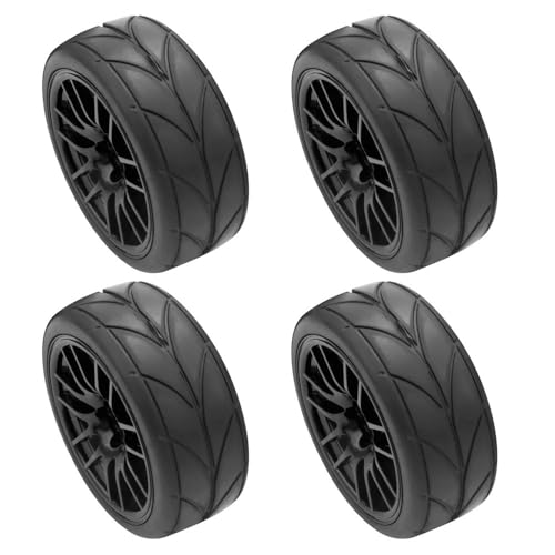JGHFReW 4PCS 1/10 RC-Auto-Gummireifen kompatibel mit 9068-6081 auf Straßenradfelgen für Rennmodelle JGHFReW 4PCS 1/10 RC-Auto-Gummireifen kompatibel mit 9068-6081 auf Straßenradfelgen für Rennmodelle von JGHFReW