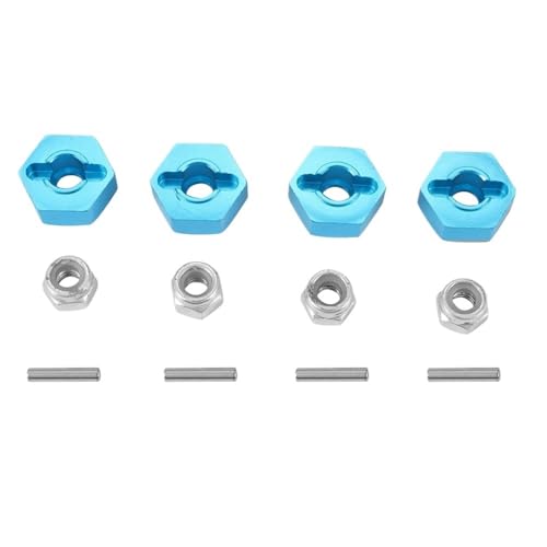 JGHFReW 4PCS 12-mm-Rad-Hex-Adapter für 1/10 RC-Auto-Upgrade-Teile, die mit TT01 TT-01 TT02 XV01 TB-04 WT-01N-Modellen kompatibel sind von JGHFReW