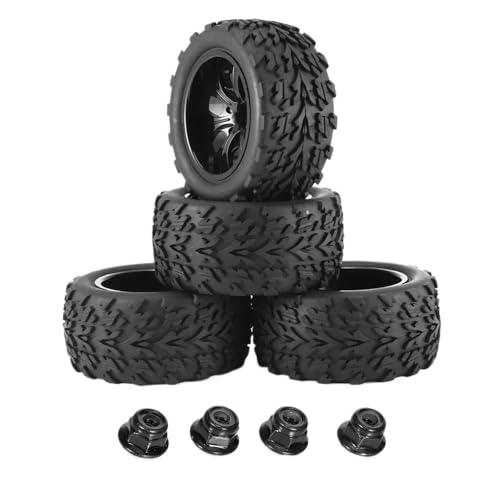 JGHFReW 4pcs 55x115 mm Offroad-Autoreifen mit Plastikradfelgen Gummireifen kompatibel mit 94108 94111 94188 Modelle(DLT004) von JGHFReW