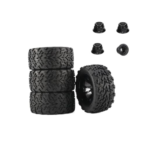 JGHFReW 4pcs 55x115 mm Offroad-Autoreifen mit Plastikradfelgen Gummireifen kompatibel mit 94108 94111 94188 Modelle(DLT004-1) von JGHFReW