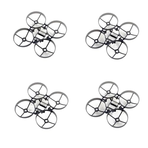 JGHFReW 75 mm Mobula7 V4 Whoop Frame Update Version kompatibel mit niedriger Position Mount NO Block USB FC Compatible Design(4PCS Black) von JGHFReW