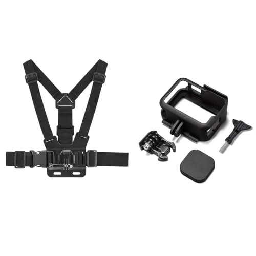 JGHFReW Brustgurt-Befestigungsgürtel Kompatibel mit Action-Kameras, universeller Gurt Kompatibel mit POV-Video und Fotografie, kompatibel mit Hero-Serie und Anderen Modellen(with Frame) von JGHFReW