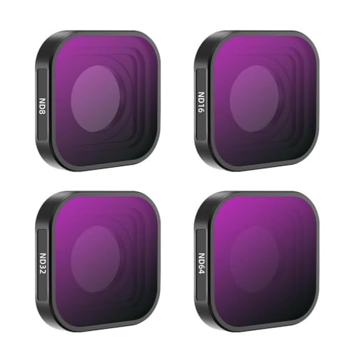 JGHFReW CPL ND-Objektivfilter, kompatibel mit Hero 13 12 11 10 9 Action-Kameras, optisches Glas, Aluminiumrahmen, Zubehör(Set(4 IN 1)) von JGHFReW
