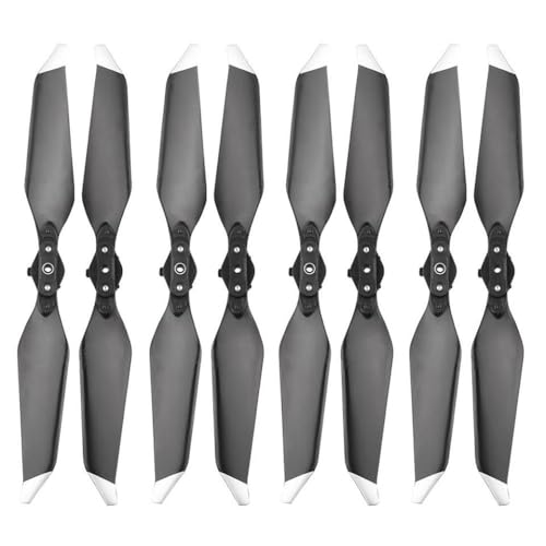 JGHFReW Geräuscharmer Propeller Kompatibel mit Pro Platinum Drohne, kompatibel mit 8331, 4/8 Stück, zusammenklappbare Kamera-Requisiten, Geräuschreduzierung(4 Pair Silver) von JGHFReW