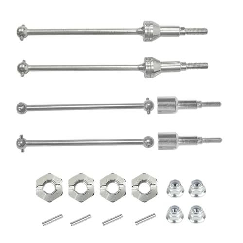 JGHFReW Metall vorne und hintere Antriebswelle mit 12 -mm -Sechserkrankungen kompatibel mit 1/12 RC -Auto -Upgrade -Teilen Kompatibel mit 901 901A 903 903A 905 905a Modelle von JGHFReW