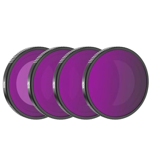 JGHFReW Objektivfilter-Set Kompatibel mit Action-Kameras, einschließlich CPL ND8 ND16 ND32 ND64 optisches Glas-Kameraschutzzubehör(ND8 16 32 64) von JGHFReW