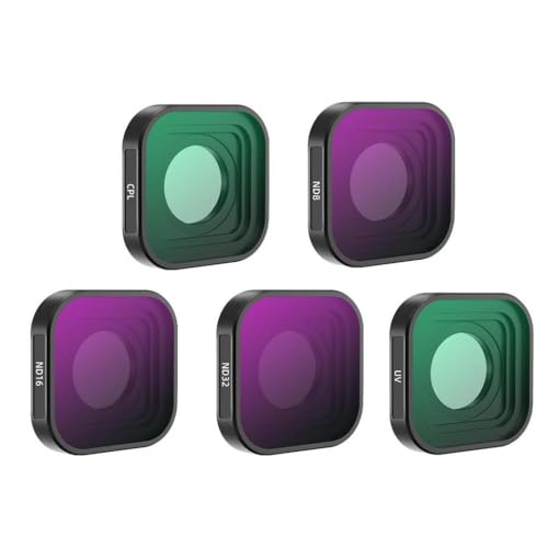 JGHFReW Objektivfilter-Set Kompatibel mit Action-Kameras CPL ND8 ND16 ND32 kompatibel mit 12 11 10 9(UV CPL ND8 ND16 ND32) von JGHFReW