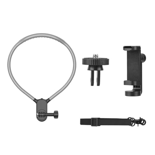 JGHFReW Universelle Halshalterung Kompatibel mit Action-Kameras und 360-Kameras(with Phone Clip) von JGHFReW