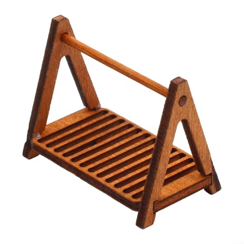 Brotregal aus Holz für Puppenhäuser, Miniatur-Kuchenregal, verschönernde Dekoration (dunkler Kaffee) von JGmotorfi