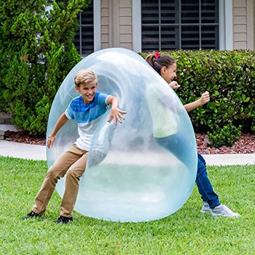 JH Amazing Bubble Ball Übergroße Aufblasbare Wasserball, Bubble Ball Wassergefüllter Interaktiver Gummi Big Amazing Bubble Ball Tränenresistentes Gummiballballon Aufblasbare Bälle, 2PCS von JH