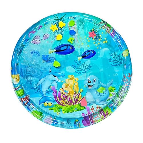 JHIALG Pet Water Sensory Mat, Sensory Water Play Mat for Cats, Inflatable Water Squishy Pad Playmat Pool Activity Toy, Cool Comfort Water Sensor Mat for Kids and Cat von JHIALG