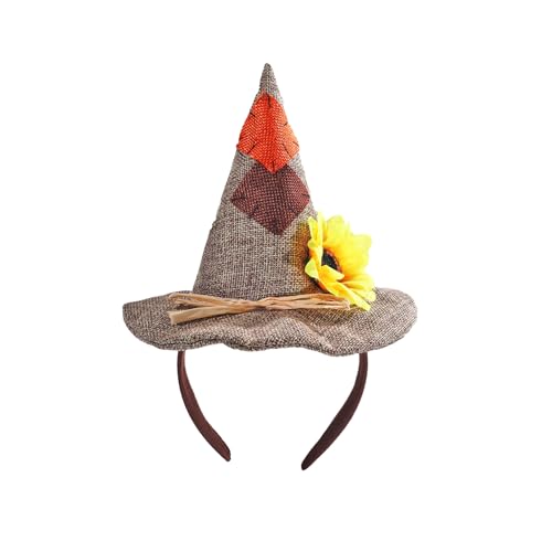 JHJEWH Vogelscheuchen-Hut-Stirnband für Erwachsene, Mini-Vogelscheuchen-Hut auf Haarreif, Blume, kleines Verkleidungszubehör für Damen, Halloween, Cosplay, Halloween-Kostüm-Zubehör für Damen JHJEWH Vogelscheuchen-Hut-Stirnband für Erwachsene, Mini-Vogelscheuchen-Hut auf Haarreif, Blume, kleines Verkleidungszubehör für Damen, Halloween, Cosplay, Halloween-Kostüm-Zubehör für Damen von JHJEWH