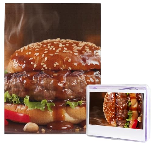 Hamburger-Steak-Fast-Food-Puzzle, 500 Teile, Holzpuzzle, personalisiertes Fotopuzzle für Erwachsene, Bildpuzzles, Hochzeitspuzzle für Geburtstag, Valentinstag, Jahrestag Hamburger-Steak-Fast-Food-Puzzle, 500 Teile, Holzpuzzle, personalisiertes Fotopuzzle für Erwachsene, Bildpuzzles, Hochzeitspuzzle für Geburtstag, Valentinstag, Jahrestag von JHLMN