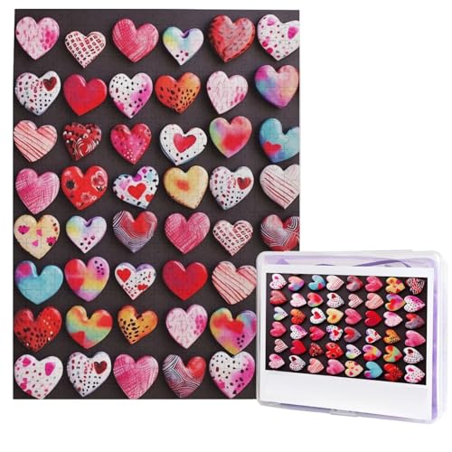 Herzform-Puzzle, 500 Teile, Holzpuzzle, personalisiertes Fotopuzzle für Erwachsene, Bildpuzzles, Hochzeitspuzzle für Geburtstag, Valentinstag, Jahrestag Herzform-Puzzle, 500 Teile, Holzpuzzle, personalisiertes Fotopuzzle für Erwachsene, Bildpuzzles, Hochzeitspuzzle für Geburtstag, Valentinstag, Jahrestag von JHLMN