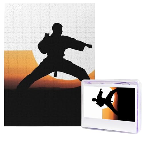Karate-Silhouette-Puzzle, 500 Teile, Holzpuzzle, personalisiertes Fotopuzzle für Erwachsene, Bildpuzzles, Hochzeitspuzzle für Geburtstag, Valentinstag, Jahrestag Karate-Silhouette-Puzzle, 500 Teile, Holzpuzzle, personalisiertes Fotopuzzle für Erwachsene, Bildpuzzles, Hochzeitspuzzle für Geburtstag, Valentinstag, Jahrestag von JHLMN