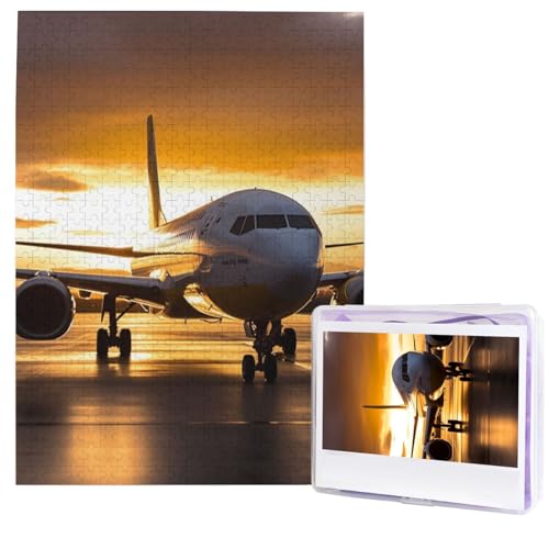 Puzzle Flugzeug im Abendlicht, 500 Teile, Holzpuzzle, personalisiertes Fotopuzzle für Erwachsene, Bildpuzzles, Hochzeitspuzzle für Geburtstag, Valentinstag, Jahrestag Puzzle Flugzeug im Abendlicht, 500 Teile, Holzpuzzle, personalisiertes Fotopuzzle für Erwachsene, Bildpuzzles, Hochzeitspuzzle für Geburtstag, Valentinstag, Jahrestag von JHLMN