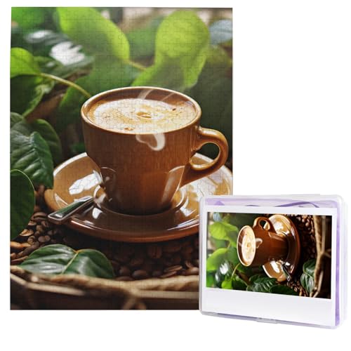 Puzzle mit Kaffee und grünen Blättern, 500 Teile, Holzpuzzle, personalisiertes Fotopuzzle für Erwachsene, Bildpuzzle, Hochzeitspuzzle für Geburtstag, Valentinstag, Jahrestag Puzzle mit Kaffee und grünen Blättern, 500 Teile, Holzpuzzle, personalisiertes Fotopuzzle für Erwachsene, Bildpuzzle, Hochzeitspuzzle für Geburtstag, Valentinstag, Jahrestag von JHLMN