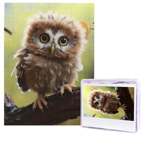 Real Cute Owls Jigsaw Puzzles 500 Pieces Wooden Puzzle Personalized Photo Jigsaw for Adults Picture Puzzle Wedding Puzzle for Birthday Valentines Day Anniversary von JHLMN