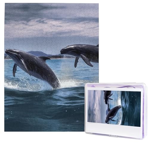 Springende Wale Puzzle, 500 Teile, Holzpuzzle, personalisiertes Fotopuzzle für Erwachsene, Bildpuzzles, Hochzeitspuzzle für Geburtstag, Valentinstag, Jahrestag Springende Wale Puzzle, 500 Teile, Holzpuzzle, personalisiertes Fotopuzzle für Erwachsene, Bildpuzzles, Hochzeitspuzzle für Geburtstag, Valentinstag, Jahrestag von JHLMN
