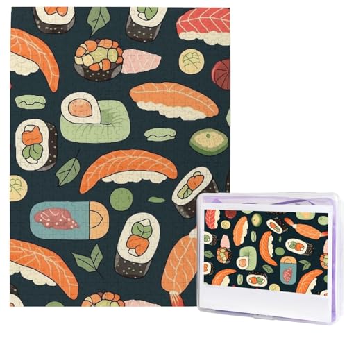 Sushi Food Pattern Jigsaw Puzzles 500 Pieces Wooden Puzzle Personalized Photo Jigsaw for Adults Picture Puzzle Wedding Puzzle for Birthday Valentines Day Anniversary von JHLMN