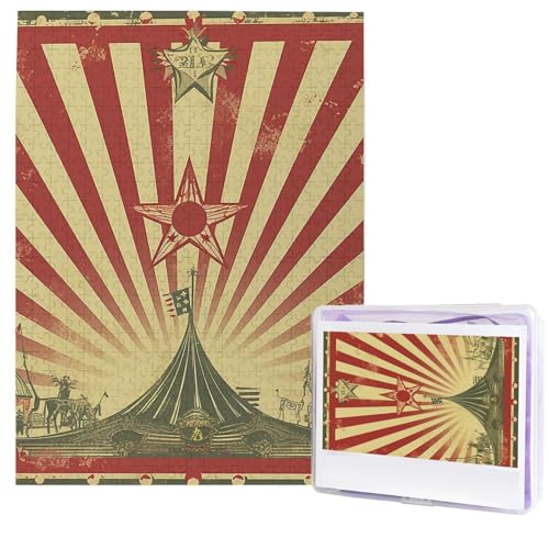 Vintage Zirkus Hintergrund Puzzles 500 Teile Holzpuzzle Personalisiertes Fotopuzzle für Erwachsene Bilderpuzzle Hochzeitspuzzle für Geburtstag Valentinstag Jahrestag Vintage Zirkus Hintergrund Puzzles 500 Teile Holzpuzzle Personalisiertes Fotopuzzle für Erwachsene Bilderpuzzle Hochzeitspuzzle für Geburtstag Valentinstag Jahrestag von JHLMN